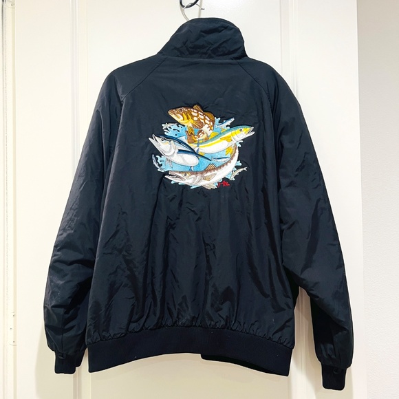 Vintage Hartwell Jacket Mens 4XL zip up Bass Fish Embroidered fishing outdoor - Picture 1 of 12